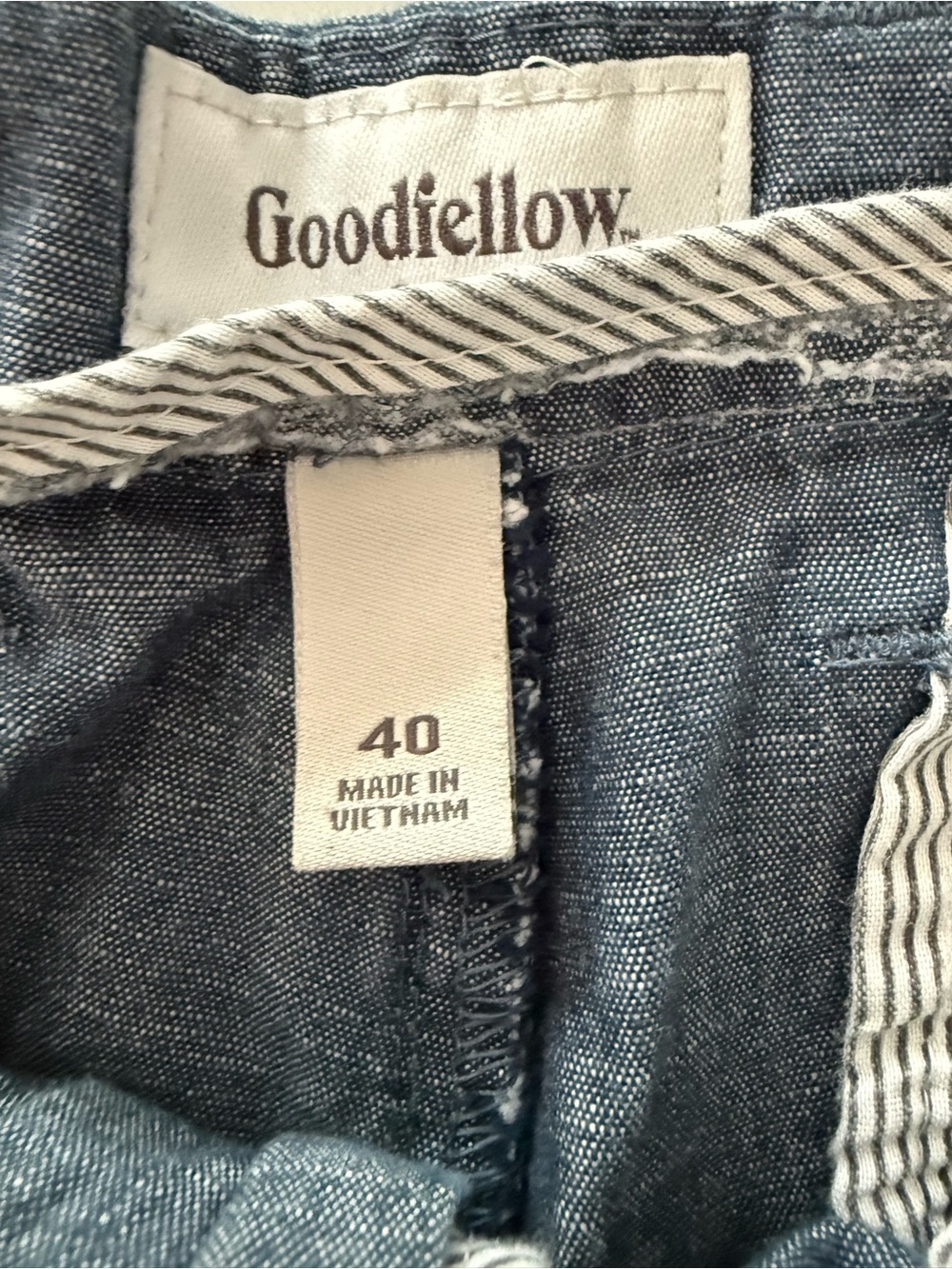 Goodfellow & Co Gray-Blue Flat Front Men's Shorts Size 40, 7” Inseam - Picture 3 of 6